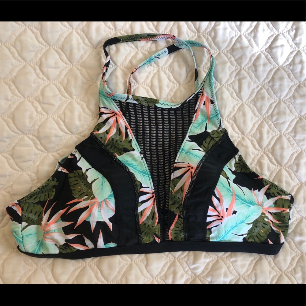 Floral swim top